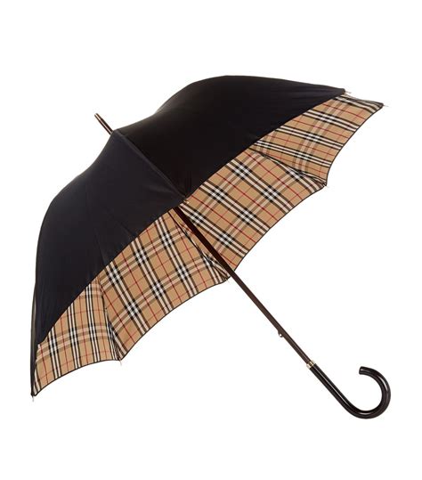 burberry black walking umbrella|Burberry umbrella vintage.